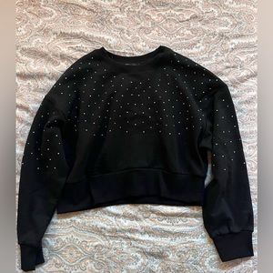 Zara Cropped Sparkle Sweater Size M